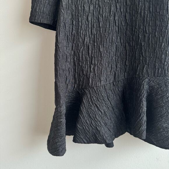 Zara Bloggers Fave Black Textured Weave Dress - Small - Picture 5 of 7